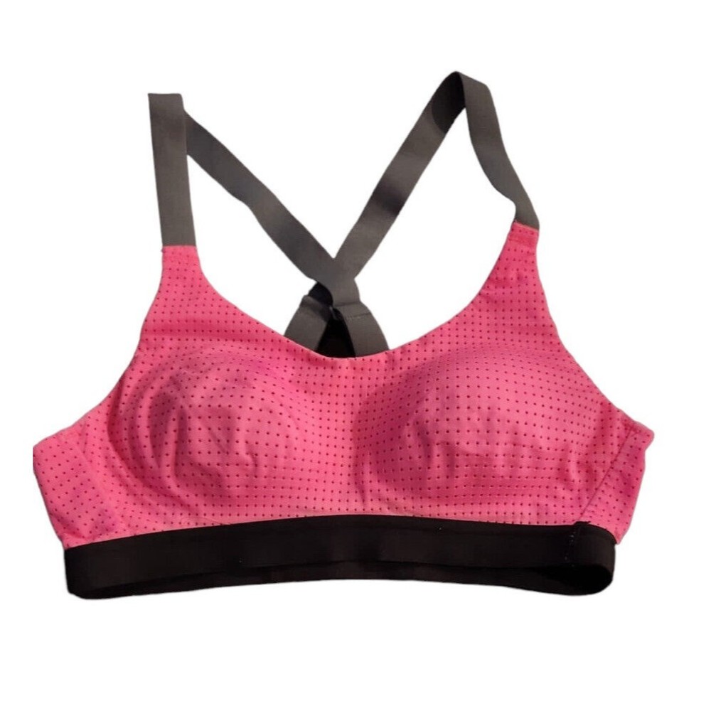 Victoria's Secret Women's Pink & Black Adjustable Straps Comfort Sports Bra‎ 32A